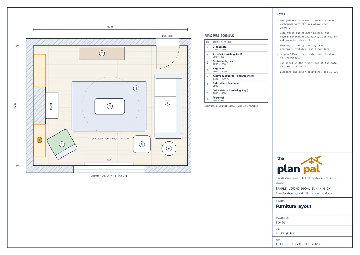 Sample drawing: Interior design pack